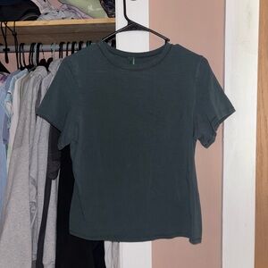 SKIMS Dark Green Short Sleeve Tee